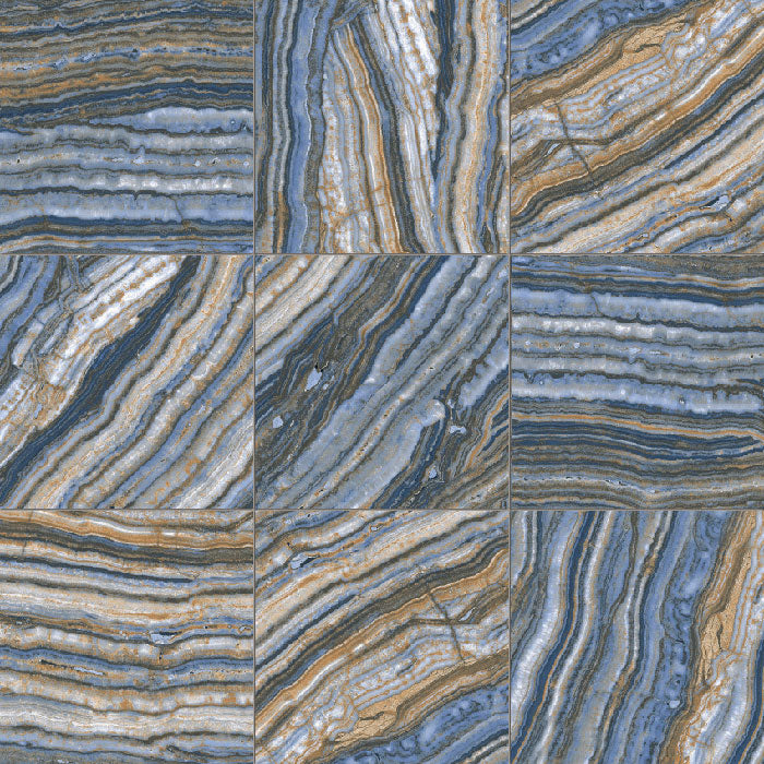 6x6 Swimming Pool Onyx Blue porcelain tile - Industry Tile